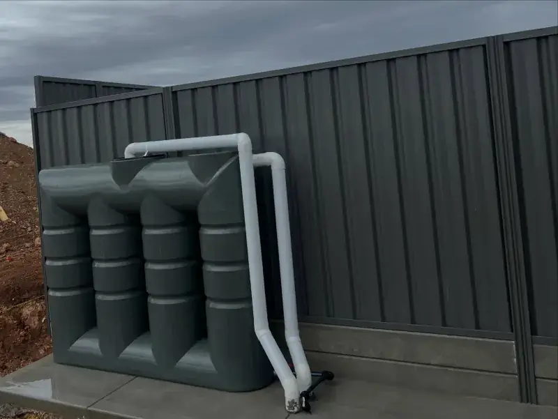 Rainwater and plumbing work around the home