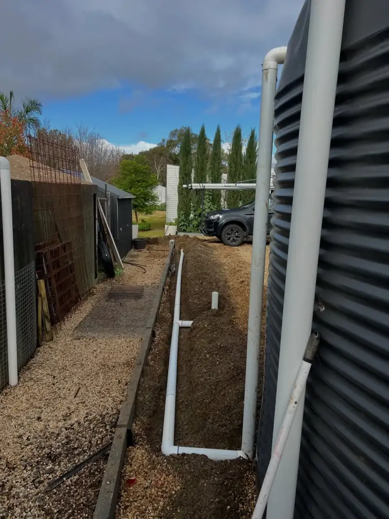 Rainwater tank connection