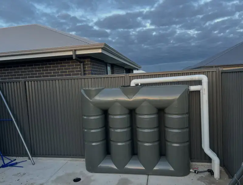 Rainwater tank installation, Northern Stormwater Solutions job photo